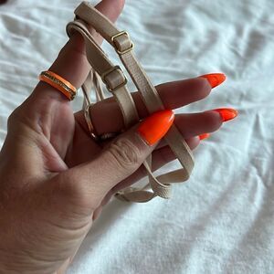 Tan with Gold Bra Straps - Victoria Secret - Came w Tan Bra - LIKE NEW